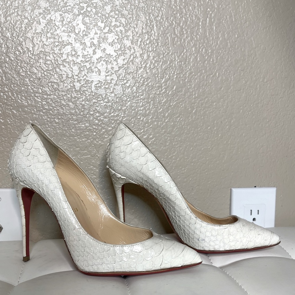 Christian Louboutin White Pumps (Python) - image 1